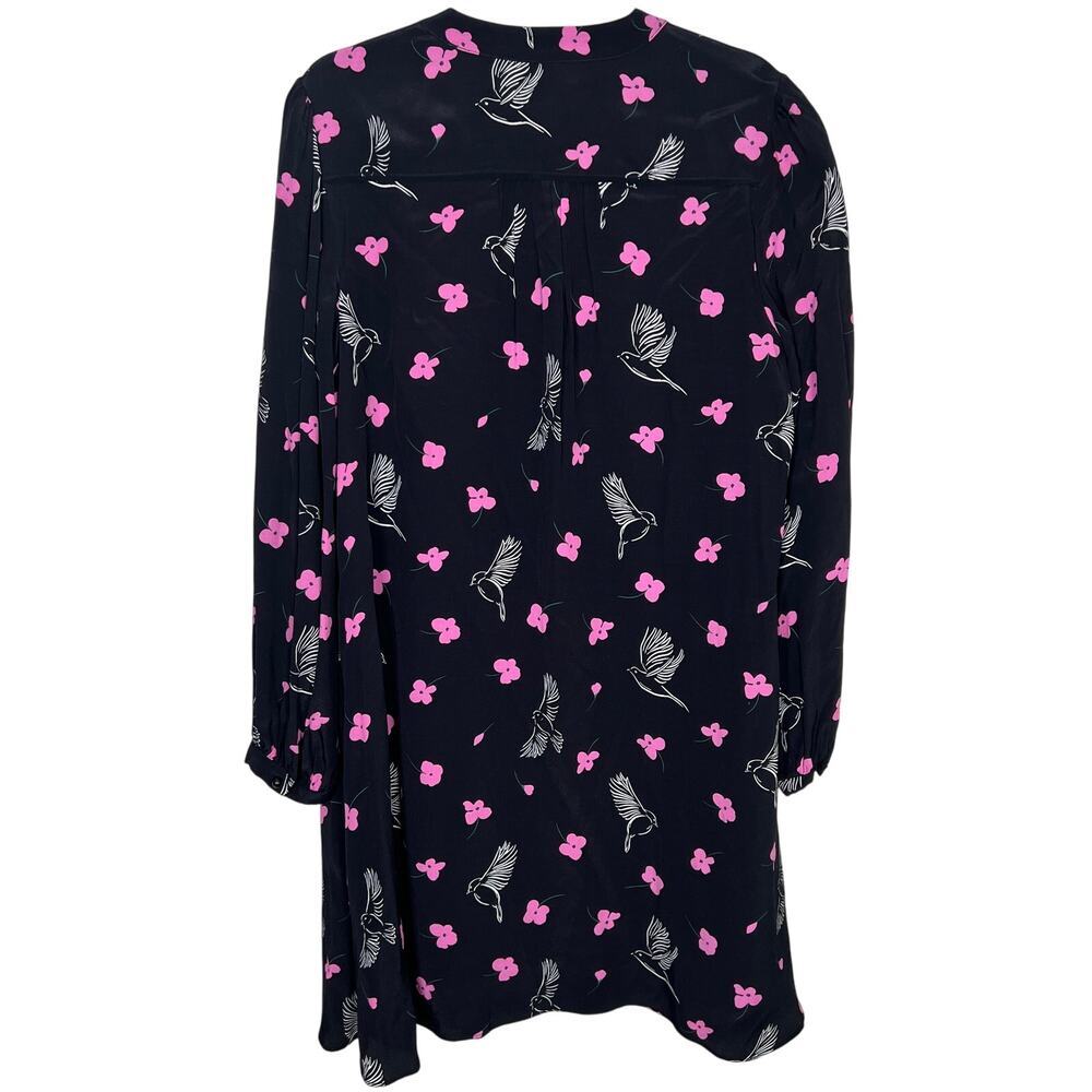 Hobbs London Ria Black Pink Floral Mini Dress Sz 10 - Picture 3 of 11